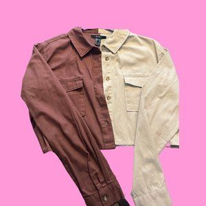 Forever 21 Cropped longsleeve shirt